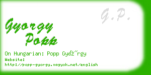 gyorgy popp business card